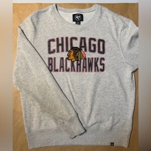 Chicago Blackhawks NHL Sweatshirt 47 Brand Crewneck Sweatshirt Size Large